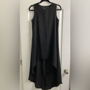 Black high low dress